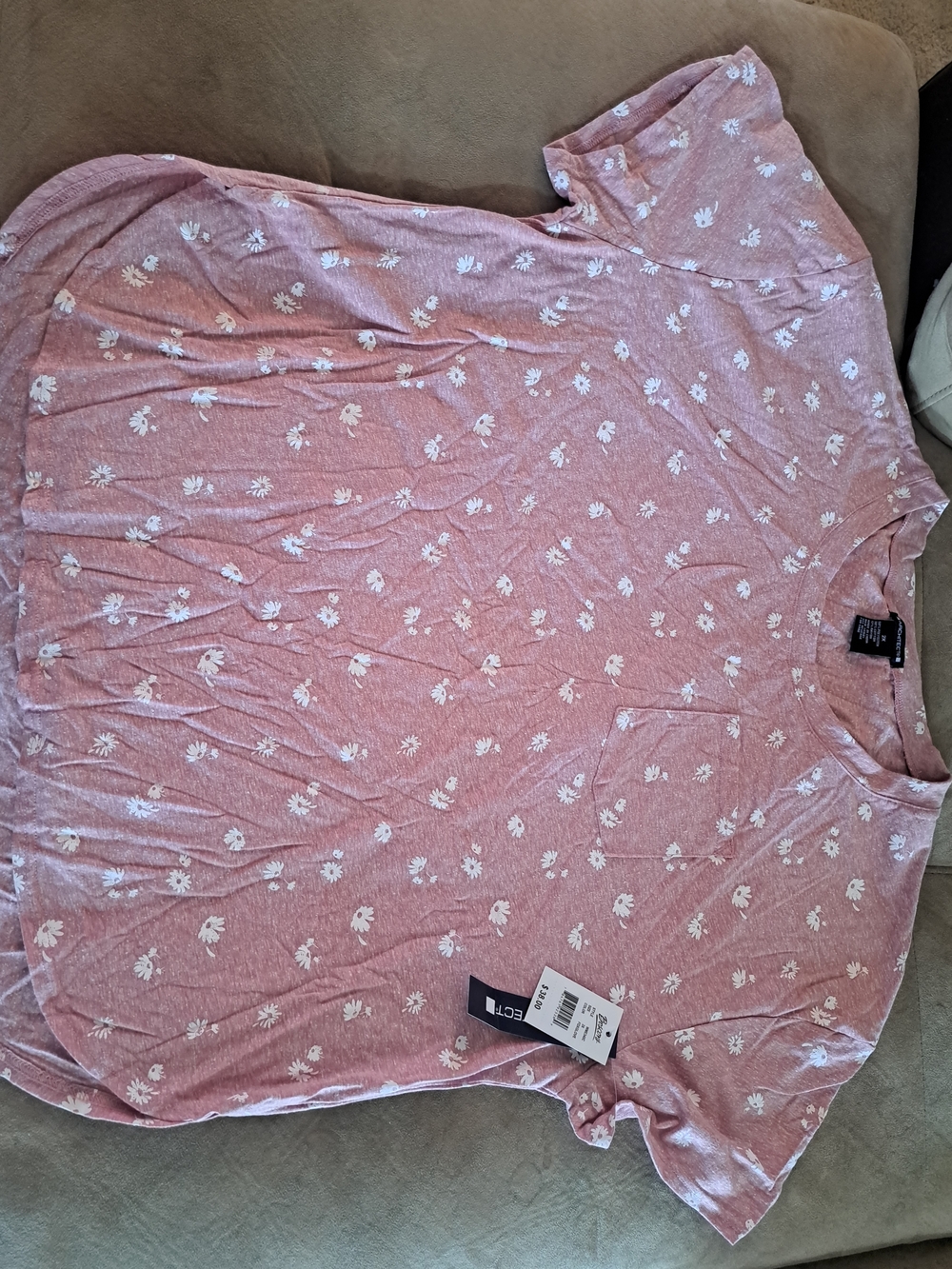 Architect Pink Floral Pocket Short Sleeve Tee